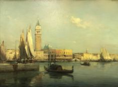 ANTOINE BOUVARD SENIOR (AKA MARC ALDINE) (1870-1956) "View of The Doges Palace from The Grand Canal