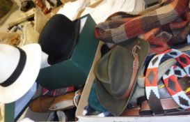 Two boxes of men's accessories, to include Pakeman Catto and Carter scarves,