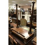 A 19th Century mahogany two drawer toilet mirror