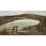 JOHN MARLOW "Norfolk Landscape", oil on board unsigned,