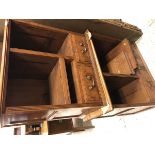 A pair of modern oak Bylaws cabinets with open shelving above drawers CONDITION REPORTS