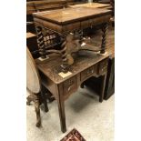 A 19th Century walnut occasional table in the circa 1700 manner with scalloped edge top to central