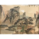 CHINESE SCHOOL "Landscape studies with figures and/or boats" watercolour gouache,
