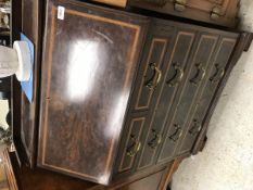 An Edwardian mahogany bureau with banded inlaid decoration and galleried top with two short over