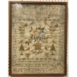 A late George III needlework sampler by Mary Summers/ Somers aged 12 1800 together with two further