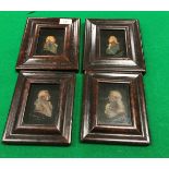A set of four 19th Century wax portrait busts of Lord Nelson, General Howe,