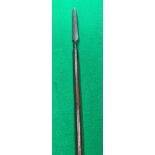 A 19th Century African spear with good quality bronze head and plain wooden shaft