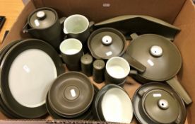 A box of assorted Denby Chevron
