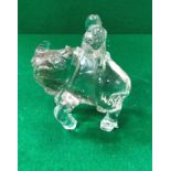 A Chinese rock crystal figure of an ox with a man seated upon its back