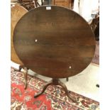 A 19th Century oak tea table,