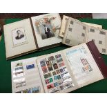 A Victorian photograph album together with the Improved postage stamp album and three various other