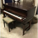 A John Broadwood & Sons of London "Broadwood Barless" grand piano together with a mahogany and