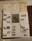 A collection of Country Life magazines dated 1921