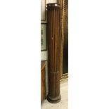 A pair of 19th Century stained pine and stop fluted columns