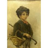 19TH CENTURY ENGLISH SCHOOL IN THE ITALIAN STYLE "Young Boy with Basket and Young Girl",