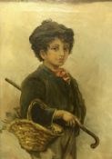 19TH CENTURY ENGLISH SCHOOL IN THE ITALIAN STYLE "Young Boy with Basket and Young Girl",