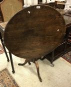 A 19th Century mahogany tea table,