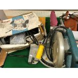 A Makita circular saw together with a Freud FT 2000 VCE router and a box of various bits