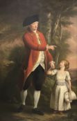 HUGH DOUGLAS HAMILTON (1740-1808) "John Russell, 4th Duke of Bedford (1710-71) with his grandson,