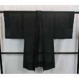 A circa 1950 men's Natsu haori (summer jacket) in black