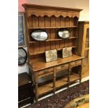 A Victorian pine dresser,