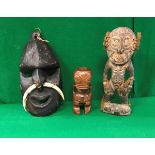 A collection of various tribal wares to include a Sepik (Papua New Guinea) figure,