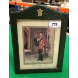 A framed and glazed photograph of Prince Charles in Military Uniform,