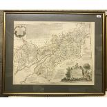 AFTER EMMANUEL BOWEN "Accurate Map of the Counties of Gloucester and Monmouth Divided into their
