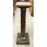 A circa 1900 French mahogany and gilt brass embellished Sienna marble topped urn stand