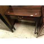 An early 19th Century mahogany single drawer side table