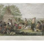 AFTER CHARLES BODMER "Encampment of the Piekann Indians",