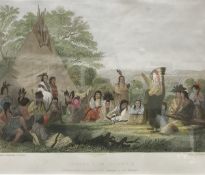 AFTER CHARLES BODMER "Encampment of the Piekann Indians",