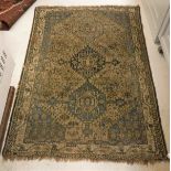 A circa 1900 Shiraz silk rug,