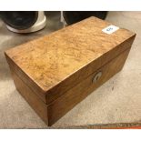 A 19th Century burr maple games box,