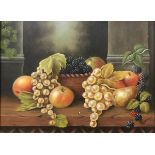 J F SMITH "Still Life with Grapes and Blackberries",