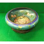 A 19th Century Chinese polychrome decorated cloisonné bowl,