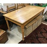 A modern pine kitchen table