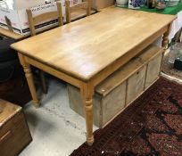 A modern pine kitchen table