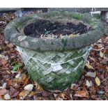 A reconstituted stone planter in the manner of Haddonstone