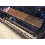 A 20th Century oak low side table/bench,