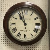 A late 19th Century wall clock,