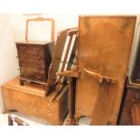 A 1930s burr walnut three piece bedroom suite comprising wardrobe,