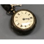 An 18th Century silver pair cased pocket watch,