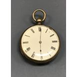 A 19th Century Swiss silver cased open face pocket watch, the movement by Badollet of Geneva,