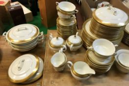 A collection of Royal Worcester "Durham" and "Ascot" and other gilt decorated dinner wares to