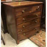 A 19th Century mahogany chest of four drawers of small proportions