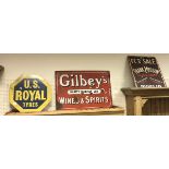 A collection of four vintage enamel signs comprising "For Sale Apply Frank Musson F.A.I.