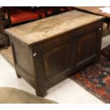 A 17th Century oak coffer of small proportions