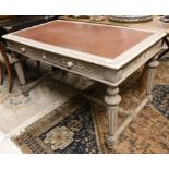 A painted Victorian style writing desk,