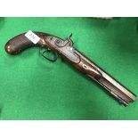 A John Marsh of Mansfield hammer action pistol